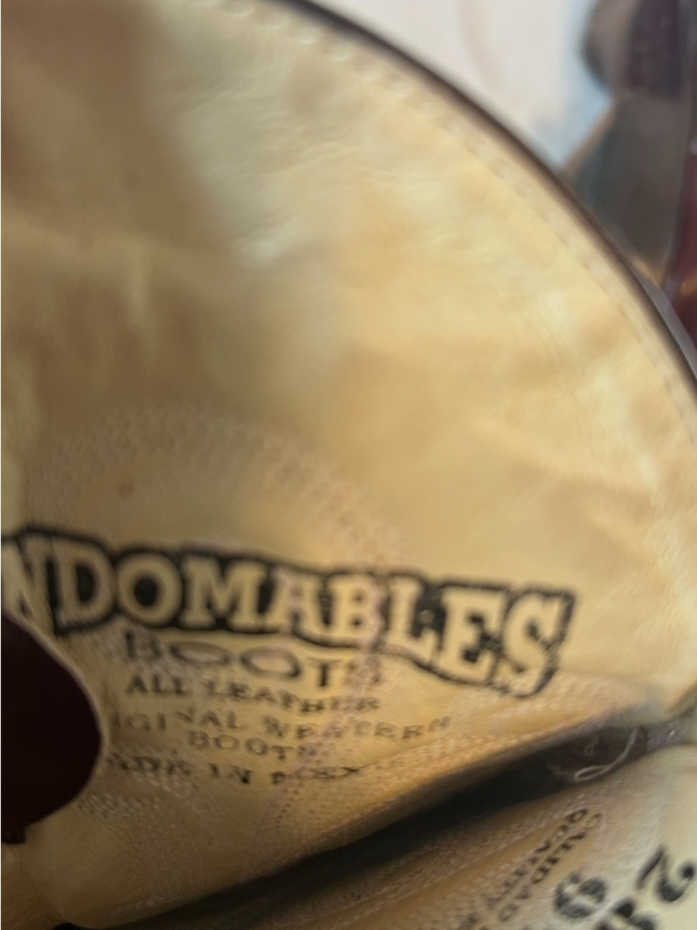 Indomables Boots Men 9.5  oxblood leather western cowboy boots Made in Mexico - Picture 14 of 14